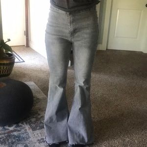 143 Story Grey Bell Bottom Jean’s S